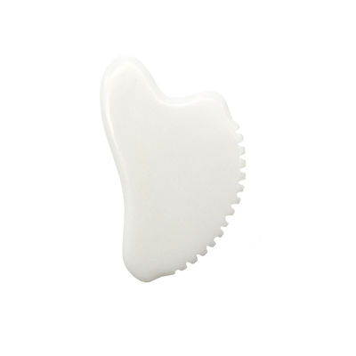 OEM Private Label Jade Blanc Gua Sha pierre de guérison artisanale Gua Sha grattage outils de massage du visage pour réduire les poches