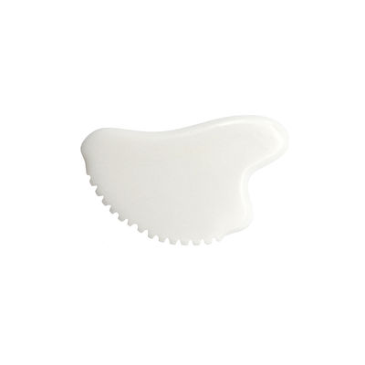 OEM Private Label Jade Blanc Gua Sha pierre de guérison artisanale Gua Sha grattage outils de massage du visage pour réduire les poches