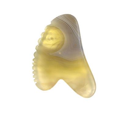 Produits de massage personnalisés de logo Agate de fleurs de cerisier naturel pour la thérapie du gua sha