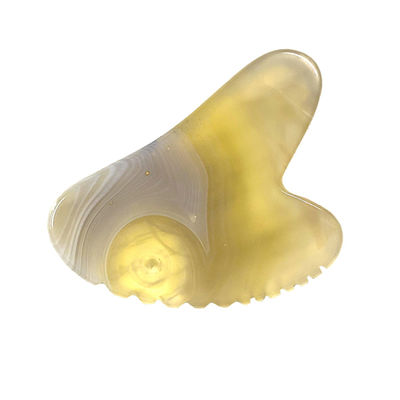 Produits de massage personnalisés de logo Agate de fleurs de cerisier naturel pour la thérapie du gua sha