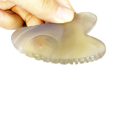 Produits de massage personnalisés de logo Agate de fleurs de cerisier naturel pour la thérapie du gua sha
