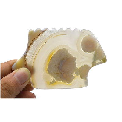 Produits de massage Naturel fleur de cerisier Agate Guasha planche pour l' auto-assistance Massage abkgs-210