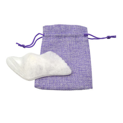 Fonction de la tête de soins de santé Massageur de visage Guasha de jade blanc Massageur de grattage Plaque de massage Gua Sha Outil de massage pour le masseur de tête