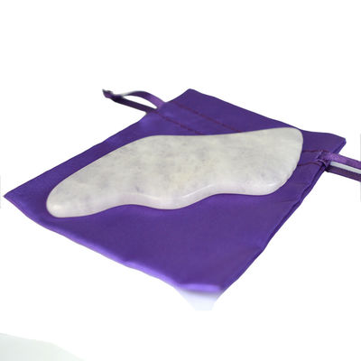 Fonction de la tête de soins de santé Massageur de visage Guasha de jade blanc Massageur de grattage Plaque de massage Gua Sha Outil de massage pour le masseur de tête