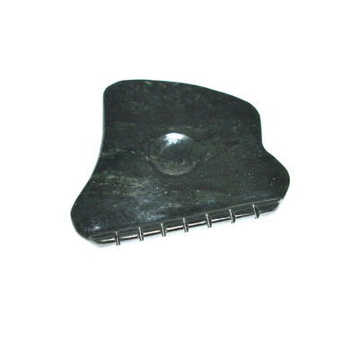 2024 Nephrite vert foncé Jade Guasha Scraper Un outil de minceur et de massage du visage avec fonction de soins de santé