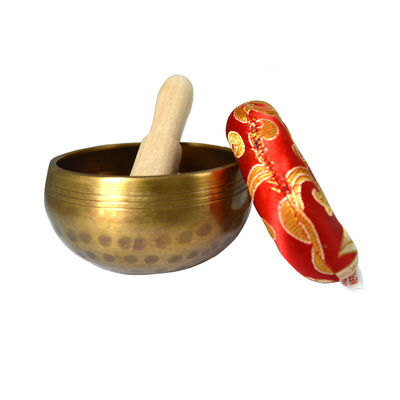 Matériau Cooper Népal Chakra Yoga méditation d'or Tibétain Custom Bowl de chant