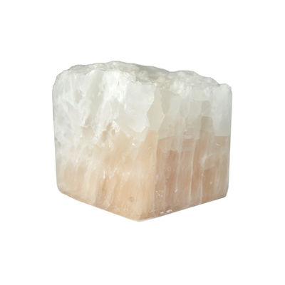 Caractéristique régionale Diffuseur d'arôme d'huile essentielle en forme de cube rose avec pierre glaciaire de jade cristallin irrégulier
