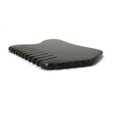 Nephrite vert foncé visage corps de la pierre de jade Guasha masseur planche pour les soins de santé personnels et SPA outil de massage d'acupuncture