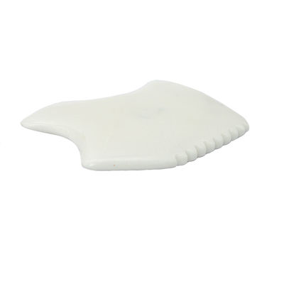 Outil de massage Gua Sha de jade blanc pour masseur facial et corps SPA Acupression 9.5cm*7.5cm*0.7cm