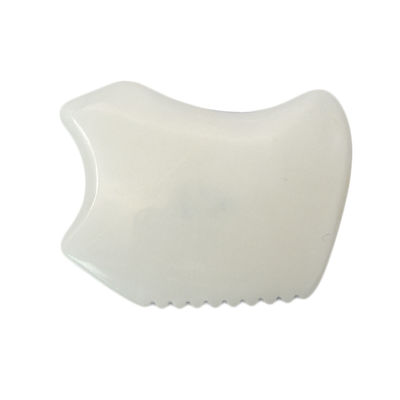 Outil de massage Gua Sha de jade blanc pour masseur facial et corps SPA Acupression 9.5cm*7.5cm*0.7cm