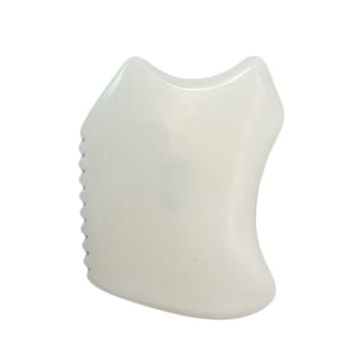 Outil de massage Gua Sha de jade blanc pour masseur facial et corps SPA Acupression 9.5cm*7.5cm*0.7cm