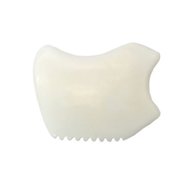 Outil de massage Gua Sha de jade blanc pour masseur facial et corps SPA Acupression 9.5cm*7.5cm*0.7cm