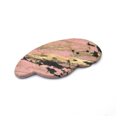Multi-fonctionnel du visage rose de rhodonite de jade Guasha masseur planche Gua Sha outil de massage pour les soins de santé