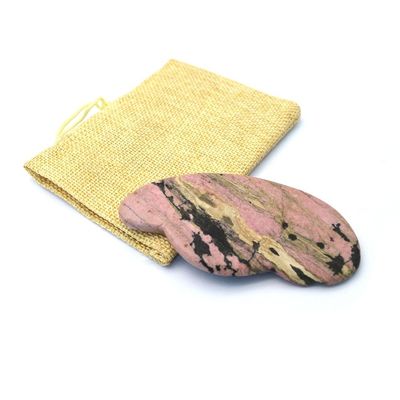 Obtenez une ligne de mâchoire définie et réduit le gonflement avec rose Rhodonite Gua Sha outils faciaux pour le visage Massage oculaire zone tout le corps
