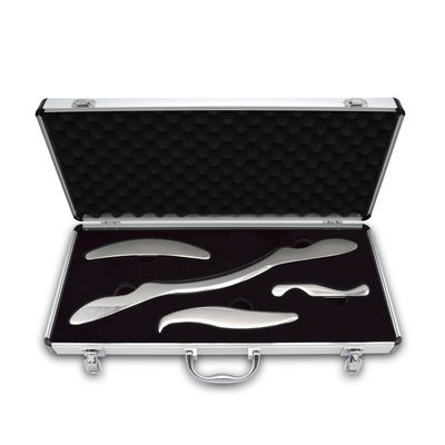 Outils de massage métalliques pour Guasha Ensemble de 4 en acier inoxydable Gua Sha grattage du corps Guasha massage