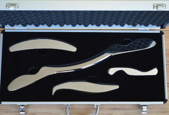 Outils de massage métalliques pour Guasha Ensemble de 4 en acier inoxydable Gua Sha grattage du corps Guasha massage