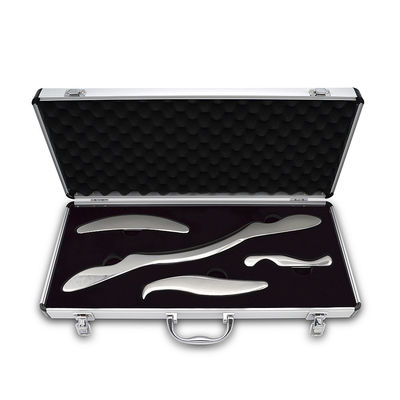 Outil Gua Sha en acier inoxydable 4 en 1 Grattage de Guasha Massage Solution de personnalisation du logo