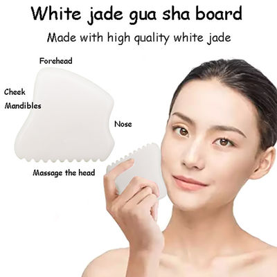 Massageur de corps Pierre Gua Sha de jade blanc pour le massage du visage et du cou Meilleur choix