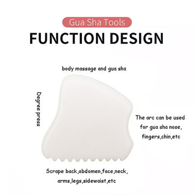 Massageur de corps Pierre Gua Sha de jade blanc pour le massage du visage et du cou Meilleur choix