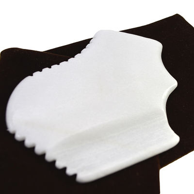 Masseur 2024 Design Natural White Jade Gua Sha Board pour le grattage de la pierre outils de thérapie Masseur
