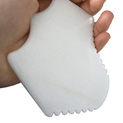 Masseur 2024 Design Natural White Jade Gua Sha Board pour le grattage de la pierre outils de thérapie Masseur