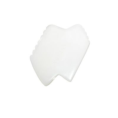 Disponible Logo Jade Blanc Naturel Gua Sha Scraping Therapy Outils de Guasha pour le massage du corps et du visage avec la physiothérapie infrarouge