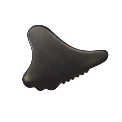 Zone de massage de tout le corps Noir authentique Face écologique Gua Sha Outil Massageur facial 105*77mm 114*74mm 2 pièces AKBS-030