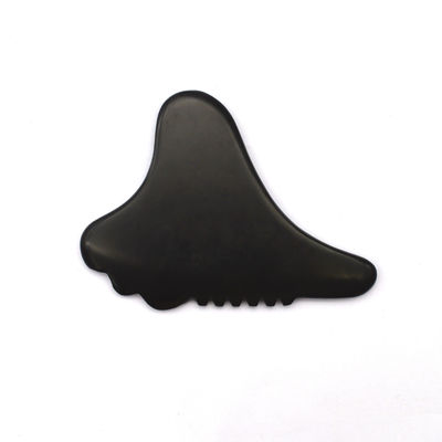 Zone de massage de tout le corps Noir authentique Face écologique Gua Sha Outil Massageur facial 105*77mm 114*74mm 2 pièces AKBS-030