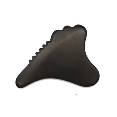 Zone de massage de tout le corps Noir authentique Face écologique Gua Sha Outil Massageur facial 105*77mm 114*74mm 2 pièces AKBS-030