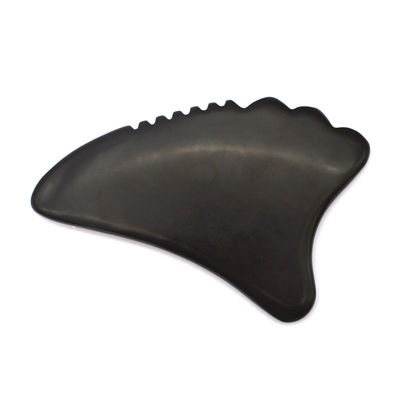 Zone de massage de tout le corps Noir authentique Face écologique Gua Sha Outil Massageur facial 105*77mm 114*74mm 2 pièces AKBS-030