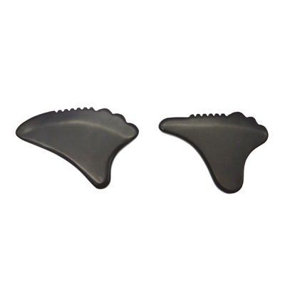 Zone de massage de tout le corps Noir authentique Face écologique Gua Sha Outil Massageur facial 105*77mm 114*74mm 2 pièces AKBS-030