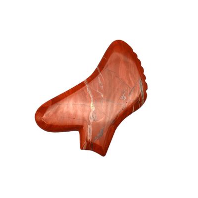 Pierre précieuse personnalisée Rose Quartz Jaspe rouge Howlite Guasha Jade Gua Sha Massage Facial Scraping Outil avec contrôle du temps