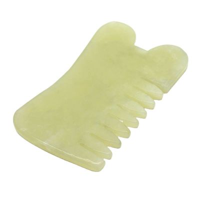Xiuyan Jade Guasha Peigne de massage Gua Sha Scarping outils faciaux avec fonction de physiothérapie infrarouge 88 * 50 * 4mm