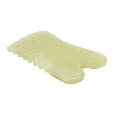 Xiuyan Jade Guasha Peigne de massage Gua Sha Scarping outils faciaux avec fonction de physiothérapie infrarouge 88 * 50 * 4mm