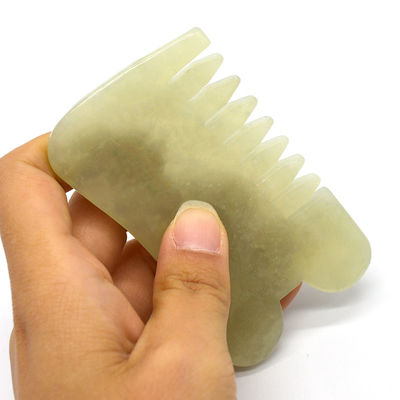 Xiuyan Jade Guasha Peigne de massage Gua Sha Scarping outils faciaux avec fonction de physiothérapie infrarouge 88 * 50 * 4mm