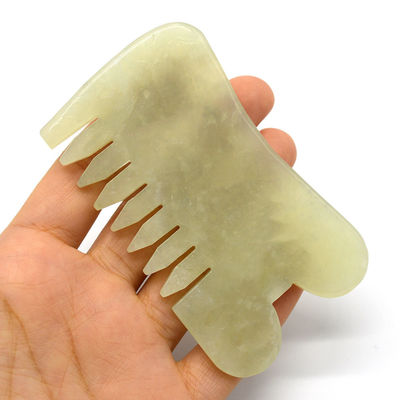 Xiuyan Jade Guasha Peigne de massage Gua Sha Scarping outils faciaux avec fonction de physiothérapie infrarouge 88 * 50 * 4mm