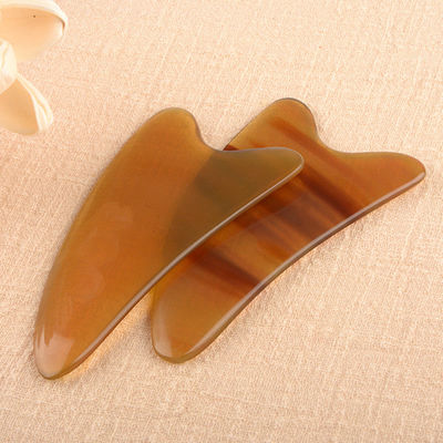 OEM/ODM Acceptable Outil de massage de la corne de boeuf pour le visage et le corps Outil naturel de pierre Gua Sha