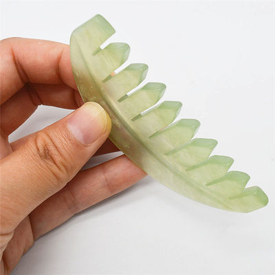 Fonction musicale 2024 Jade Gua Sha Naturel Xiuyan Peigne à cheveux Jade Peignes Outils de soin de la peau ABK-90 pour les amateurs de soins de la peau