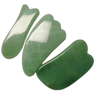 Découvrez les propriétés curatives de l'aventurine verte naturelle de jade Gua Sha massage de rasage pour masseur de corps