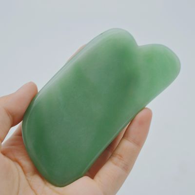 Découvrez les propriétés curatives de l'aventurine verte naturelle de jade Gua Sha massage de rasage pour masseur de corps