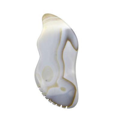 7.5*6.5cm Agate gris naturel Gua Sha Outils pour gratter le masseur Propriétés du masseur
