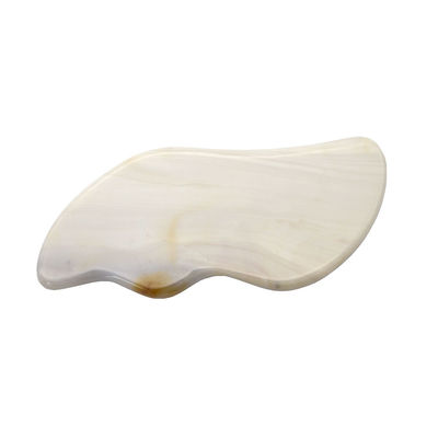 7.5*6.5cm Agate gris naturel Gua Sha Outils pour gratter le masseur Propriétés du masseur