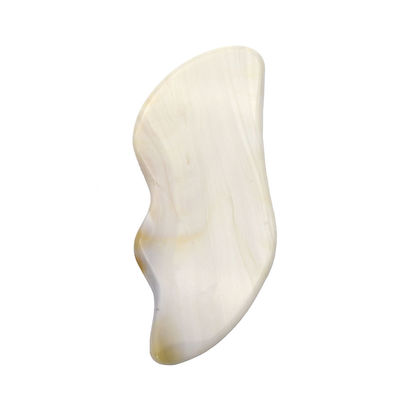 7.5*6.5cm Agate gris naturel Gua Sha Outils pour gratter le masseur Propriétés du masseur