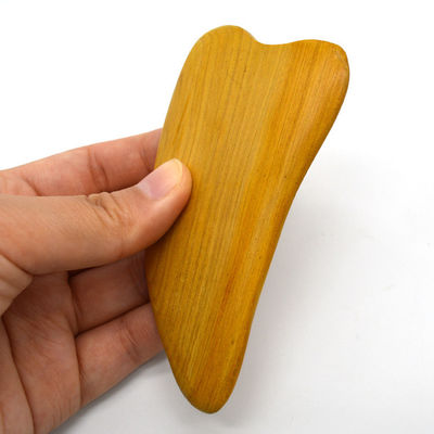 Outil de Gua Sha en bois naturel pour le rasage du visage Massage manuel à commande filaire Massageur du visage
