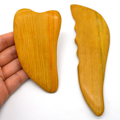 Outil de Gua Sha en bois naturel pour le rasage du visage Massage manuel à commande filaire Massageur du visage