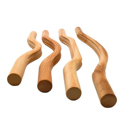 OEM/ODM Acceptable 4 en 1 outils de massage entièrement en bois Gua Sha pour la thérapie de grattage profond et le massage musculaire