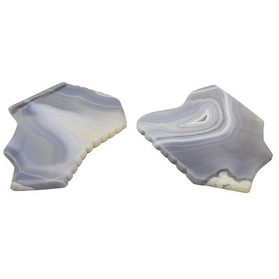 Outils de massage personnalisés à la planche de Guasha, grattoir de pierre pour la guérison, masseur facial pour le rajeunissement du visage, agate gris, gua sha