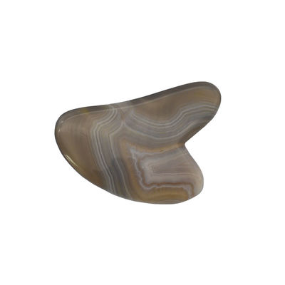 8*5*0,4cm Tablette traditionnelle en forme de grattoir Guasha pour outil de massage du visage Couleur grise Coeur Agate Gua Sha Thérapie d'acupuncture