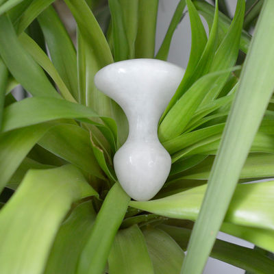 Logo personnalisé Outil de massage Gua Sha de jade blanc pour le visage et le cou