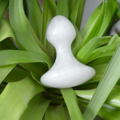Logo personnalisé Outil de massage Gua Sha de jade blanc pour le visage et le cou